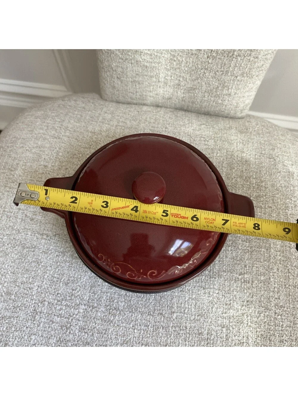 Tastefully Simple Brick Red 3 PC Set Dip Ceramic 6